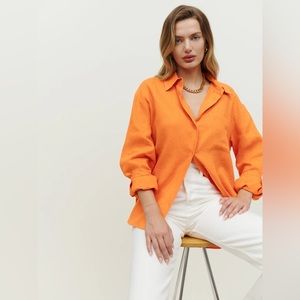 Reformation Will Oversized Linen Shirt